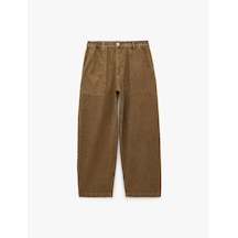 Koton Normal Bel Pamuklu Rahat Kalıp Cepli Baggy Jean Pantolon Kahverengi 7wam40285nd Kahve