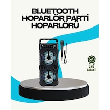 Nrzsnt Led Işıklı Kablosuz Hoparlör Bluetooth, Fm Radyolu, Taşınabilir Şarjlı