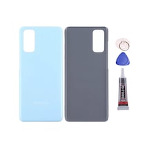 Samsung S20 Mavi Uyumlu Arka Kapak Batarya Kapağı Pil Kapağı Yapışkan Ve Sökme Aparatıyla Beraber Full Set Mavi
