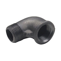 Kuyruklu Dirsek Dişli Siyah 1/2''