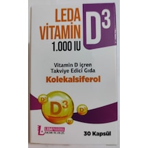 Leda Vitamin D3 1000 Iu 30 Kapsül