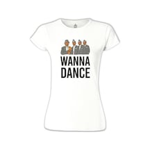 Stay At Home - Dance I Beyaz Kadın Tshirt 001