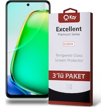 Xiaomi Vivo Y28 İle Uyumlu Temperli Ekran Koruyucu Kırılmaz Cam Ekonomik 3'lü Paket