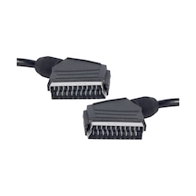 Powermaster 1.2 Metre Poşetli 7 Mm Siyah Scart Scart Kablo