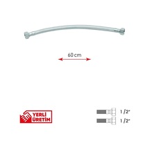Paslanmaz Çelik Flex Hortum 1/2 - 1/2 Şofben Ve Tesisat Bağlantı Hortumu 60 Cm Çok Renkli Diğer