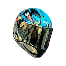 Ls2 Rapid 2 Gold Vizör Kask Neo Mavi Mor