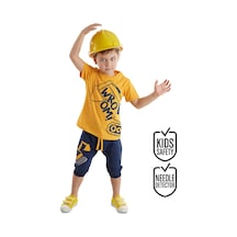 Kepçe Erkek Çocuk T-shirt Kapri Şort Takım