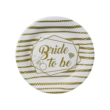 Tabak Karton Bride To Be Yaldizli Altin Pk:8 Adet