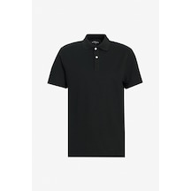 Ac Sports Erkek Sıyah-sıyah Slim Fit Dar Kesim Pamuklu Polo Yaka Tişört
