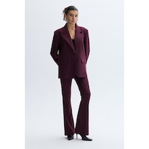 Mudo Kadın Kadın Mürdüm Flare Fit Pantolon 1264449