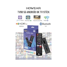 Wearfitpro Tv98 5g Android 8k Tv Stick Akıllı Tv Dönüştürücü Dual Wifi Bluetooth Destekli Tv Stick