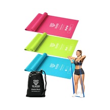 Premium 3 Adet Farklı Dirençte Pilates Squat Aerobik Bandı - Hafif,orta,sert Çalışma Lastiği-evde Spor Karın Kası Sıkılaşma Seti Diğer