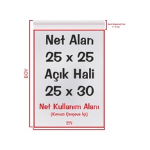 25 x 25+5 (25*30) CM. 250 Adet - Şeffaf Bantlı Yapışkanlı Jelatin P