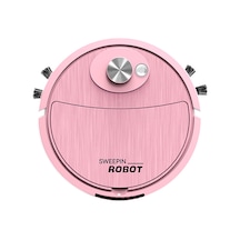 Symbee Akıllı Süpürme Robotu - 3'ü 1 Arada Süpürme, Emme Ve Silme, Usb Şarjlı, 400mah Pil, 360 Dönebilir Pembe