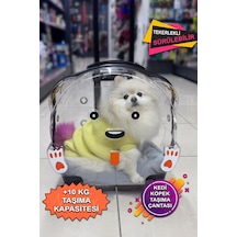 Nishev.com Evini Sev Sürülebilir Şeffaf Tekerlekli Kedi Köpek Hayvan Taşıma Çantası