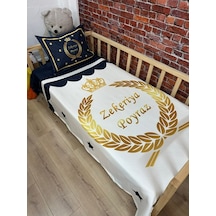 İsimli Kral Taç Model Dijital Baskı Kapitone Pike Takımı