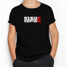 Red Dead Redemption 2 Text Siyah Çocuk Tişört