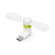 Usb-c Mini Telefon Fanı, Type-c Taşınabilir Soğutucu Fan, Telefon Ve Powerbank Uyumlu Sessiz Mini Fan, Tak Çalıştır El Tipi Soğutucu Beyaz