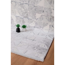Voyage %100 Akrilik Yumuşak Dokulu Halı Kilim Salon Mutfak Koridor Yolluk Dokuma Makine Halısı Ac-315 Mavi