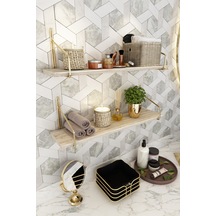 Bino Banyo Rafı Gold Paslanmaz, Banyo Düzenleyici, Banyo Mutfak Organizeri, Organizer 2'li Set
