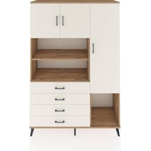 Hyperion Dolap 8 Raflı 4 Çekmeceli 3 Kapaklı 132x44x195 Çam-a... Çam