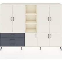 Arges Dolap 11 Raflı 3 Çekmeceli 7 Kapaklı 220x30x163 Aytaşı-ayta Aytaşı-aytaşı/antrasit
