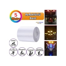 Reflektörlü Reflektif Fosforlu Şerit Bant Petekli Reflekte I Kaz Bandı 5 Cm X 5 Metre Be 0c952