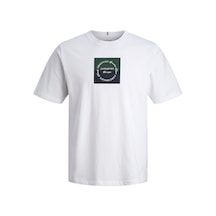 Jack & Jones Erkek T Shirt 12298472 Beyaz Beyaz