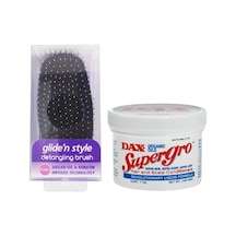 Dax Supergro Saç Kremi 198 ML + Glide'n Style Detangling Açma Tarama Fırçası