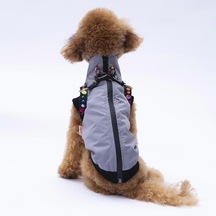 Gri Nuuk Yelek Köpek Yeleği Köpek Kıyafeti Köpek Yağmurluk