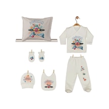 Pia Baby İsme Özel Yastık Zıbın Set Gl 1917-08 Krem
