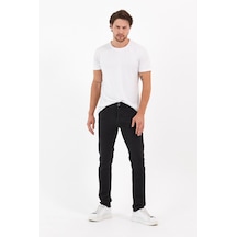 Jeans Örme Hamur Kumaş Dar Kesim Erkek Taşlamalı Füme Renk Kot Pantolon Füme
