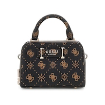 Guess Kadın Çift Bölmeli Monogram Desenli Mini Bowling Çanta - Kahverengi Kahverengi Guess Kadın Çift Bölmeli Monogram Desenli Mini Bowling Çanta - Kahverengi Kahverengi