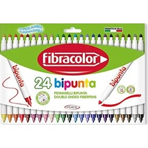 Fibracolor Bıpunta Çift Uçlu Keçeli Kalem 24 Renk