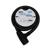 Anahtarlı Aç-kapa Kilit Kapaklı Motor - Bisiklet Kilit Çelik Tel Siyah Şeffaf Kılıf 20mmx150cm Bx40 Çok renkli