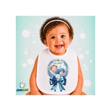 Oğlan Çocuğu Keten Bebek Mama Önlüğü Yumuşak - Emici - Yıkanabilir - Özel Tasarım P141 Çok Renkli