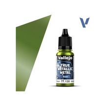 Vallejo 77135, 18 Ml. Amber Green Base True Metallic Metal Maket Boyası Standart