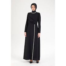 Armine Trend Taş Desenli Elbise-siyah 25yt912 Siyah