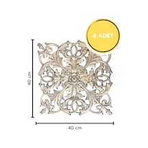 Diecor Dekoratif Polimer Gümüş, Mobilya, Duvar Ve Tavan Motifi Beyaz 40 X 40 40 X 40 Model:xa115