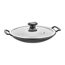 3228 34cm Döküm Kavurma Tavası Gri