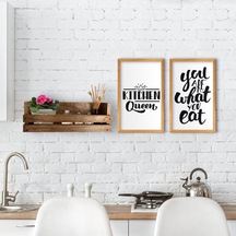 Bk Home Dekoratif Doğal Ahşap Raf Ve 2’Li Mutfak Konseptli Ahşap (551038280)