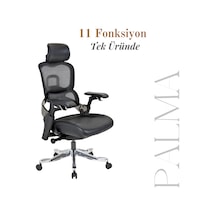 Casella Palma Fileli Yönetici Koltuğu Ofi S Koltuğu Ergonomik, Şık Ve Fonksiyonel Siyah