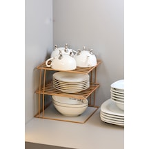 Edora Home 3 Katlı Dolap Içi Düzenleyici Çok Amaçlı Rose Raf - Metal Paslanmaz