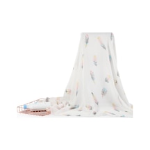 Yaozixa Yumuşak竹fiber Bebek Battaniyesi 130x110cm - Nefes Alır Tüm Mevsimler İçin - Ev Ve Seyahat Kullanıma Uygun Beyaz