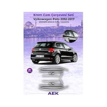 Volkswagen Polo 2018+ Araca Özel Krom Cam Çerçevesi A+