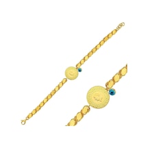 22 Ayar Pullu Zincirli Çeyrekli Bileklik