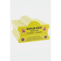 Kaplan - 442 - Gözü & Aslan Burç Bileklik - Csmo-tex - Kartı Sarı