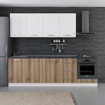 Minar 260 Cm Mutfak Dolabı Beyaz Dore 260-d6