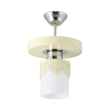 Tekli Modern Spor Model Yuvarlak Tepsi Taclı Krem Avize