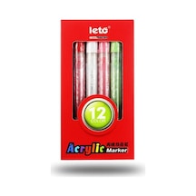 Valkyrie Leto Akrilik 12 Adet Marker Kalem Seti